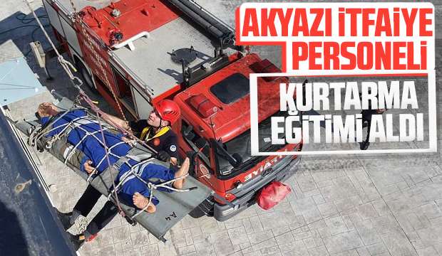Akyazı İtfaiye personeli kurtarma eğitimi aldı