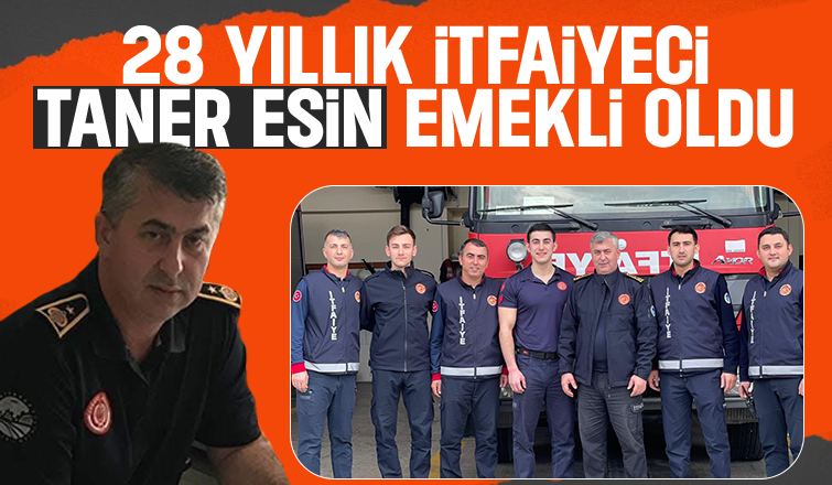Akyazı itfaiyesi'ne veda: Taner Esin emekli oldu