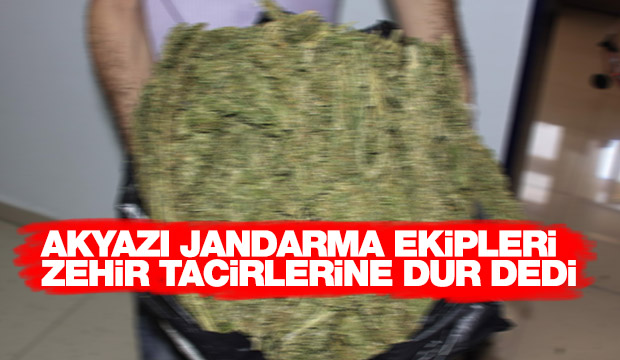 Akyazı Jandarma Ekiplerinden Uyuşturucu Operasyonu