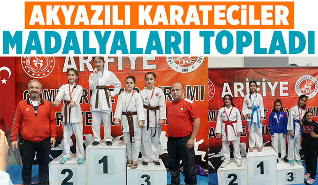 Akyazı karateciler Cumhuriyet Kupasına damga vurdu