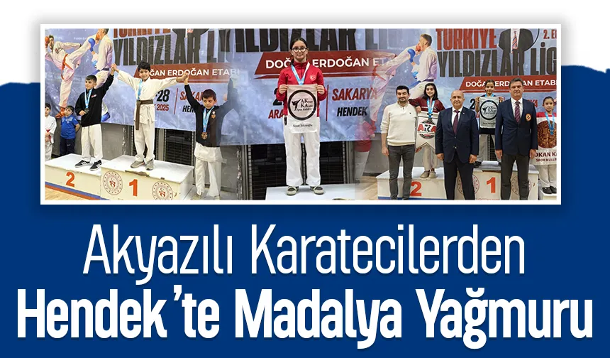 Akyazı karateciler şampiyonaya damga vurdu