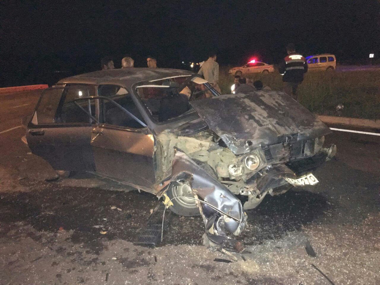 Akyazı Kazancı kavşağında trafik kazası