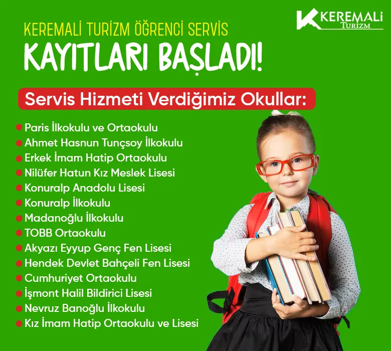 Akyazı Keremali Turizm Öğrenci Servis Kayıtları Başladı!