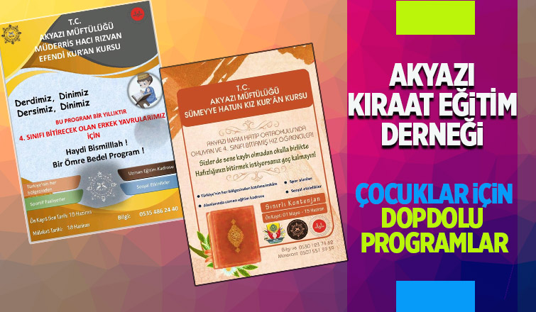 Akyazı Kıraat Eğitim Derneği gelecek yılın programını açıkladı
