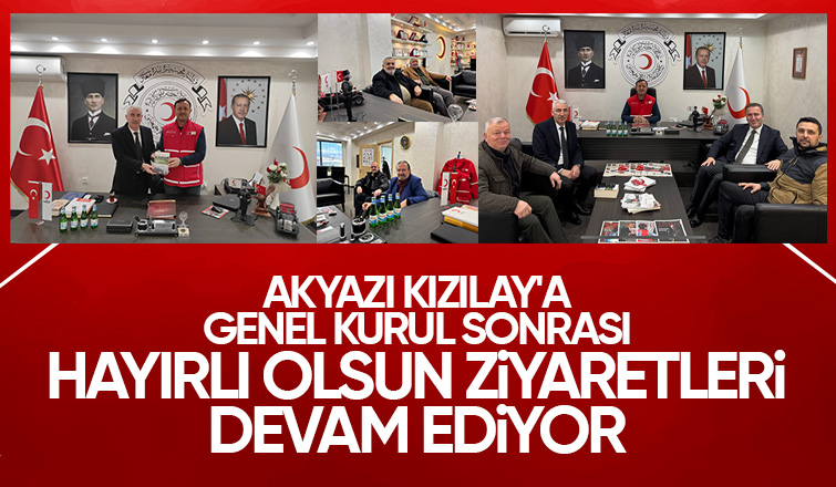 Akyazı Kızılay'a hayırlı olsun ziyaretleri sürüyor