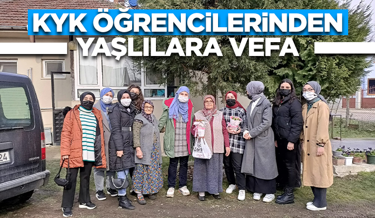 Akyazı KYK öğrencilerinden yaşlılara ziyaret