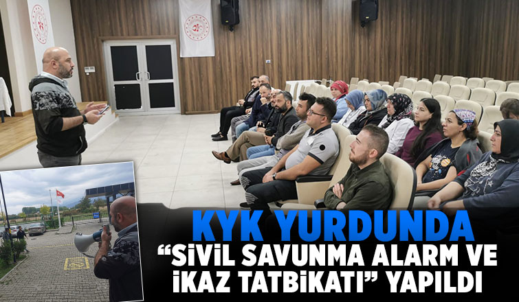 Akyazı KYK yurdunda tatbikat