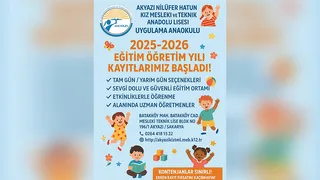 Akyazı Nilüfer Hatun Uygulama Anaokulu’nda kayıtlar başladı