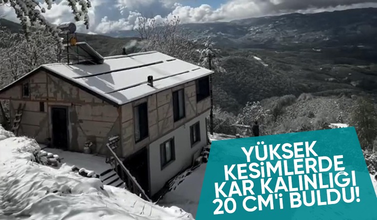 Akyazı'nın yüksek kesimlerinde kar kalınlığı 20 santimetreye ulaştı