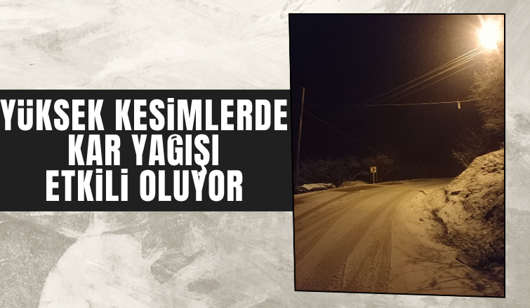 Akyazı'nın yüksek kesimlerine kar yağdı