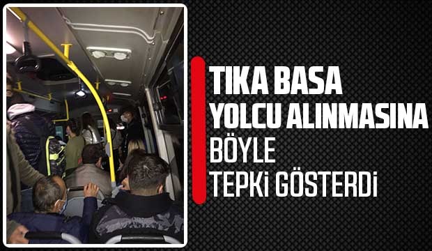 Akyazı otobüsünde tıka basa yolcu tepkisi