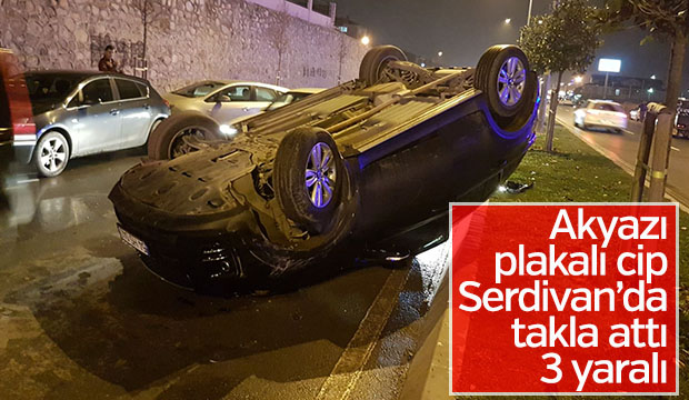 Akyazı Plakalı Cip Takla Attı
