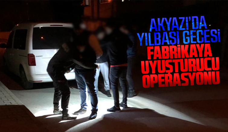 Akyazı polisi uyuşturucuya darbe vurarak yeni yıla girdiler