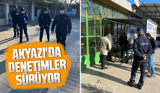 Akyazı Sanayi Sitesinde korona denetimi yaptılar