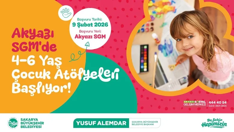 Akyazı SGM’de çocuk atölyeleri başlıyor