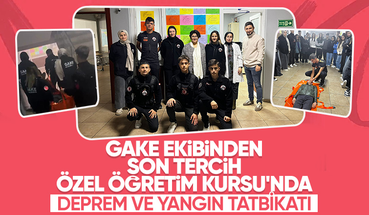 Akyazı Son Tercih Özel Öğretim Kursu'nda deprem ve yangın tatbikatı yapıldı