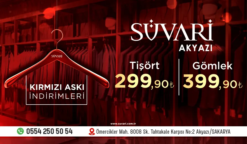 Akyazı Süvari Mağazasında Kırmızı Askılı Dev İndirim Günleri Başladı!