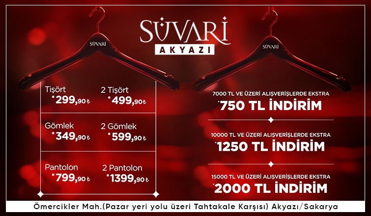 Akyazı Süvari Mağazasından Ağustos Ayına Özel Kampanyalar!