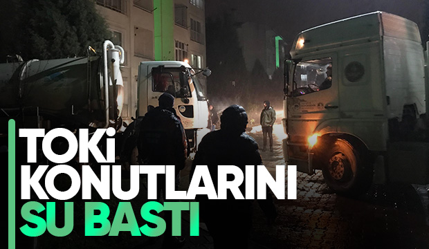 Akyazı TOKİ konutlarının sığınaklarını su bastı