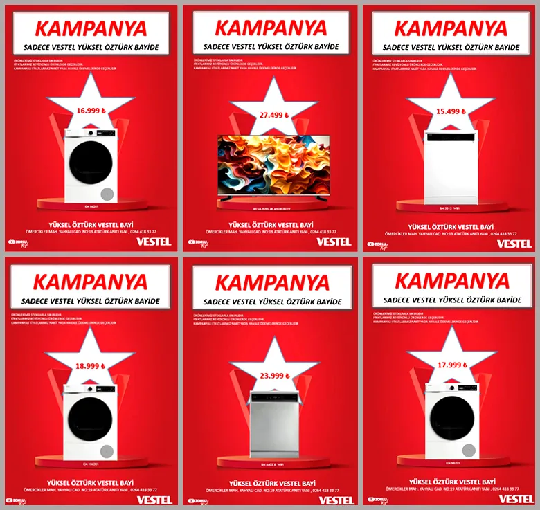 Akyazı Vestel Yüksel Öztürk Bayisinde Büyük Kampanya Fırsatı!