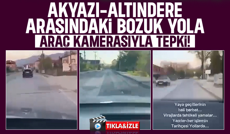 Akyazı-Altındere yolunda bozuk yol çilesi