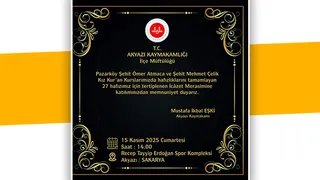 Akyazı’da 27 hafız için icazet merasimi düzenlenecek