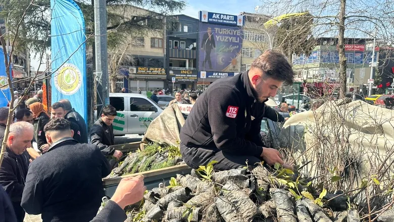 Akyazı’da 3 bin fidan ücretsiz dağıtıldı