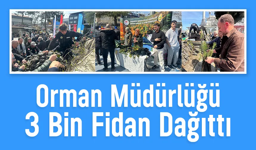 Akyazı’da 3 bin fidan ücretsiz dağıtıldı