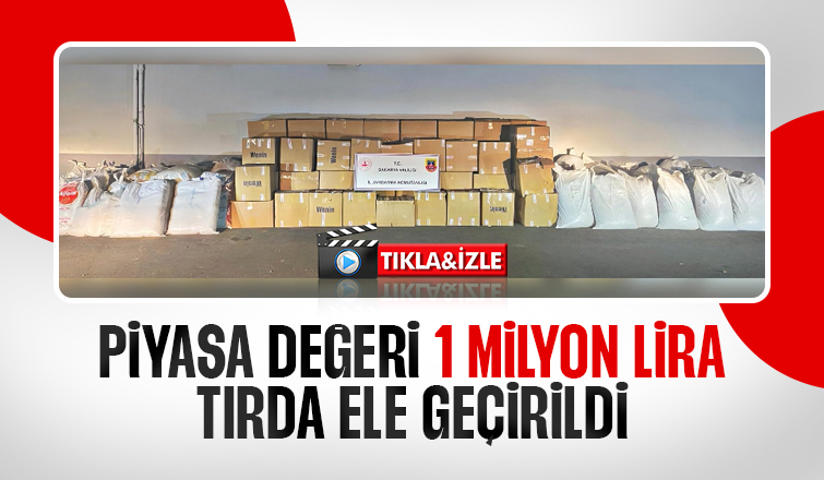 Akyazıda 3 ton kıyılmış tütün ele geçirildi