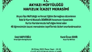 Akyazı’da 46 Hafız için icazet merasimi düzenleniyor