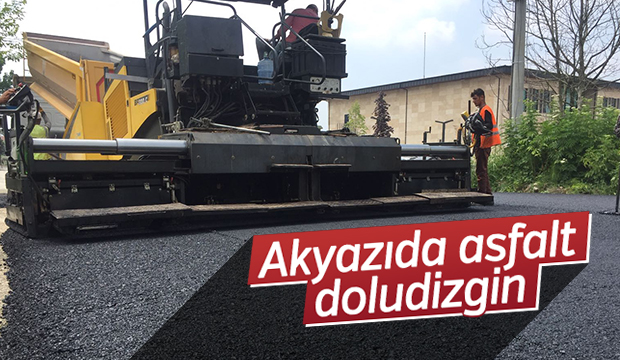Akyazı'da asfalt doludizgin