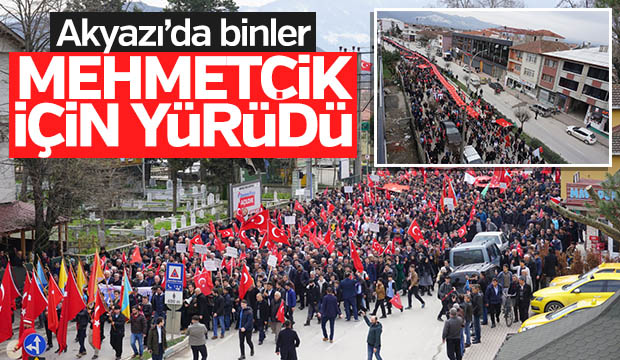 Akyazı'da Binler Mehmetçik İçin Yürüdü