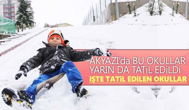 Akyazı'da bu okullar tatil edildi