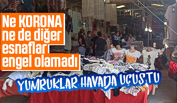 Akyazı'da esnaflar yumruk yumruğa birbirine girdi