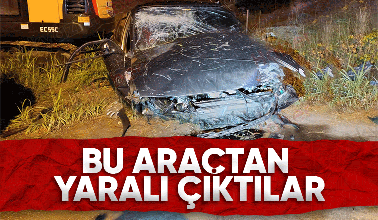 Akyazıda feci kaza 2 yaralı