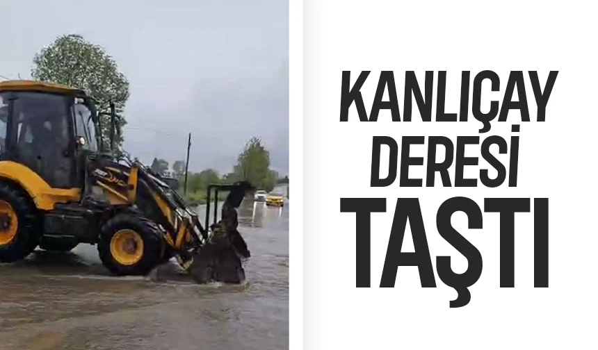 Akyazı'da Kanlıçay deresi şiddetli yağışla taştı