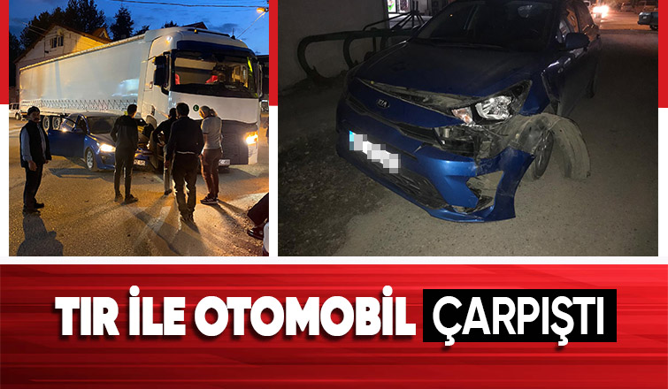 Akyazıda maddi hasarlı kaza