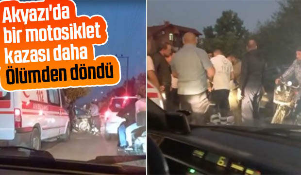 Akyazıda motosiklet kazası 1 yaralı
