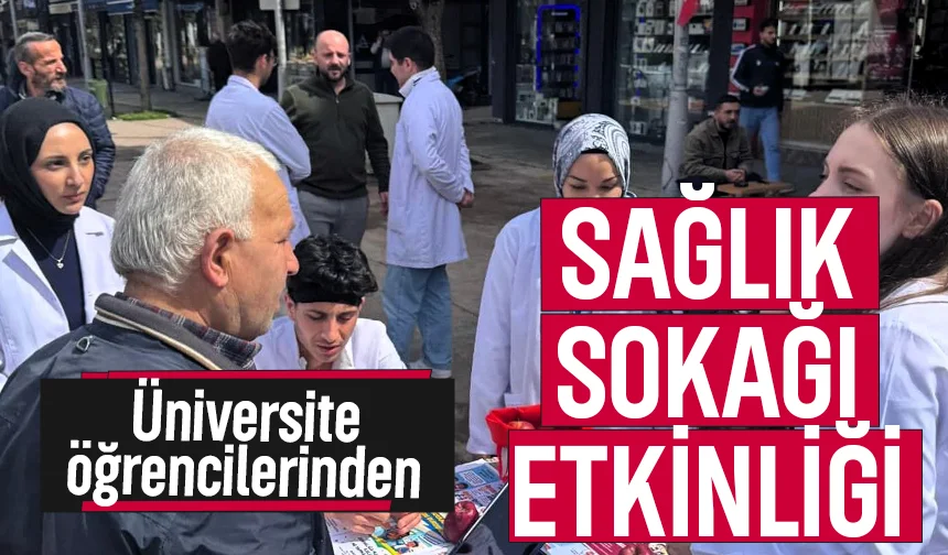 Akyazı’da öğrencilerden Sağlık Sokağı etkinliği