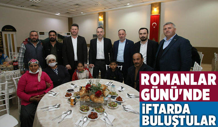 Akyazıda Romanlar'a iftar yemeği