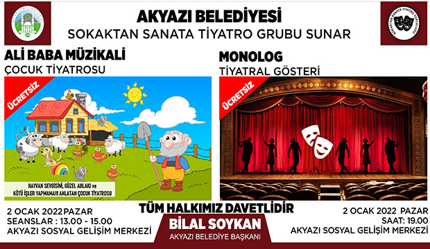 Akyazı’da tiyatro gösterimleri başlıyor 