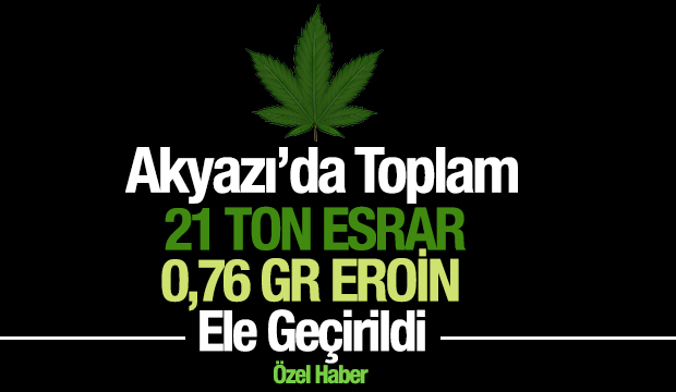 Akyazı'da Uyuşturucu Madde Operasyonları