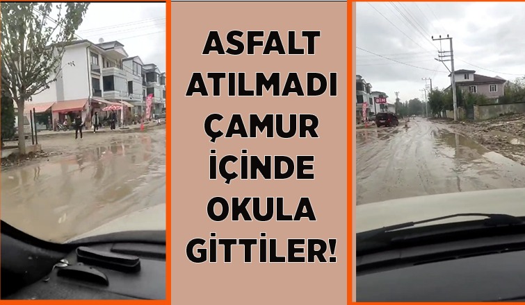 Akyazıda vatandaş ve öğrencilerin çamur çilesi