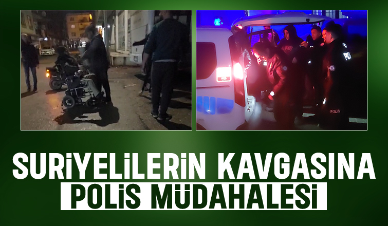 Akyazıda yabancı uyrukluların kavgasına polis müdahale etti