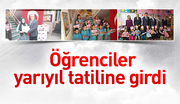 Akyazıda Yarıyıl Tatil Karne Töreni