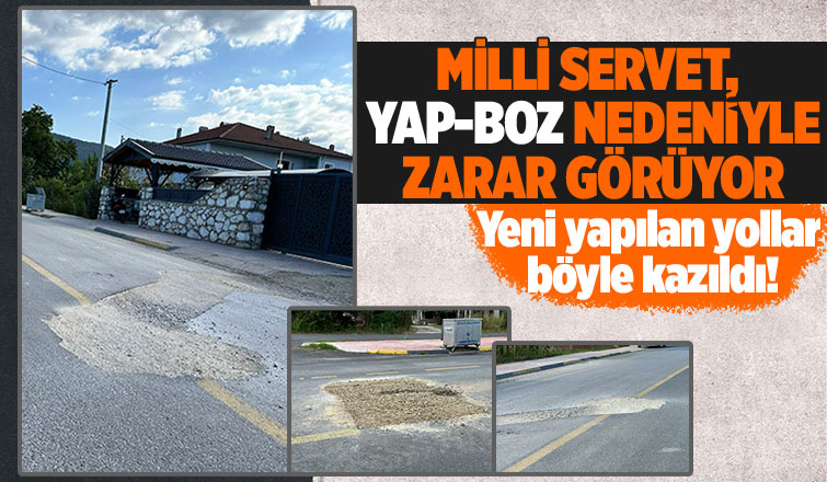 Akyazıda Yeni Yapılan Yollar böyle Kazıldı 