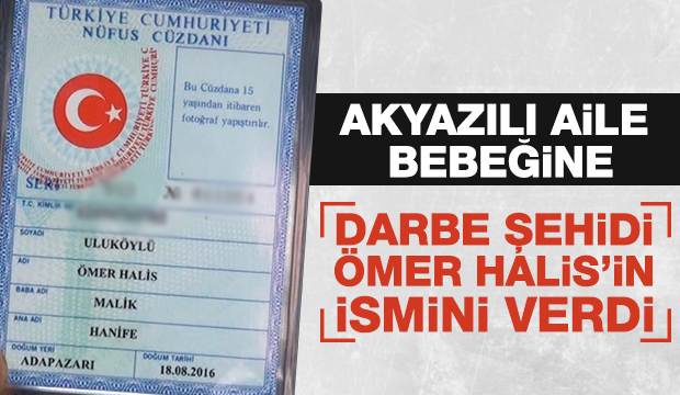 Akyazılı Aile Bebeğine Ömer Halis İsmini Verdi