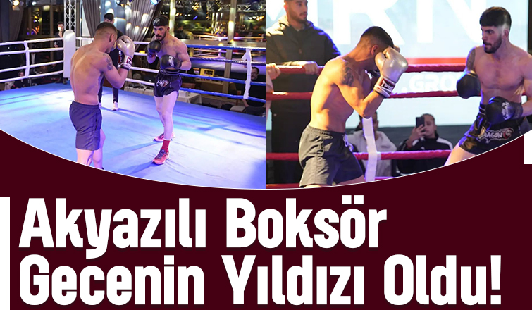 Akyazılı boksör gecenin maçını kazandı