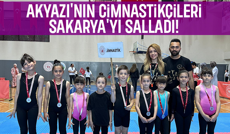 Akyazılı cimnastikçiler yarışmada gururlandırdı
