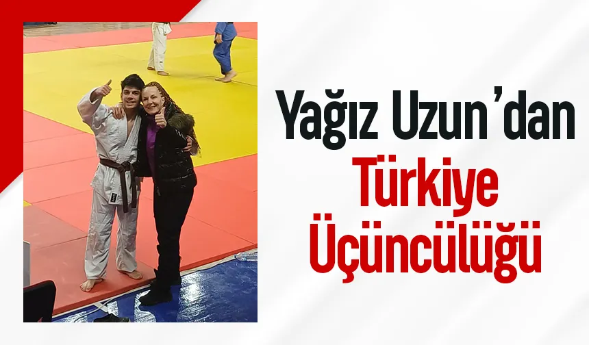 Akyazılı genç judocu Yağız Uzun Türkiye üçüncüsü oldu